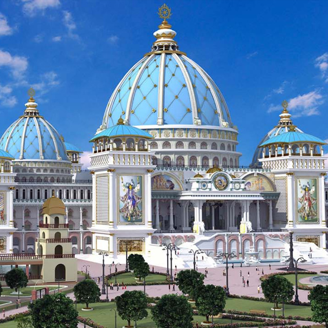 Delivering a discourse on the Bhagavad-gita